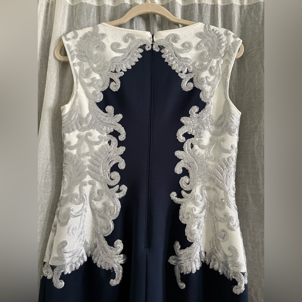Tadashi Shoji Black Dress with Silver Accents - Picture 5 of 8